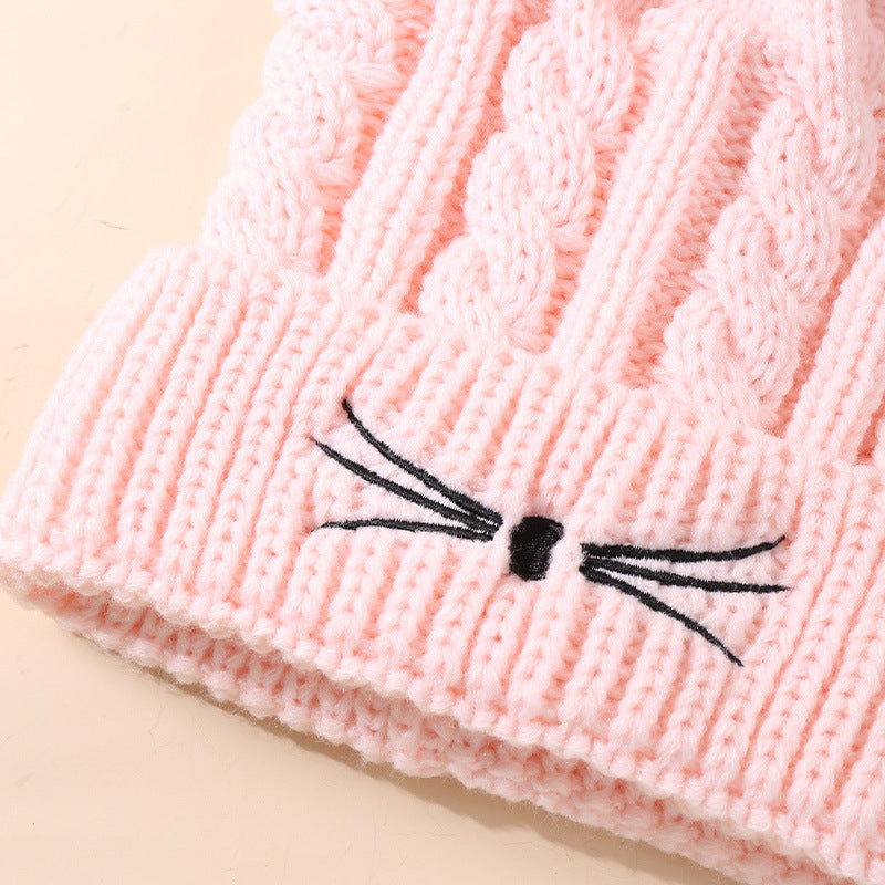 Wholesale Cat Ear Warm Knitted Hat