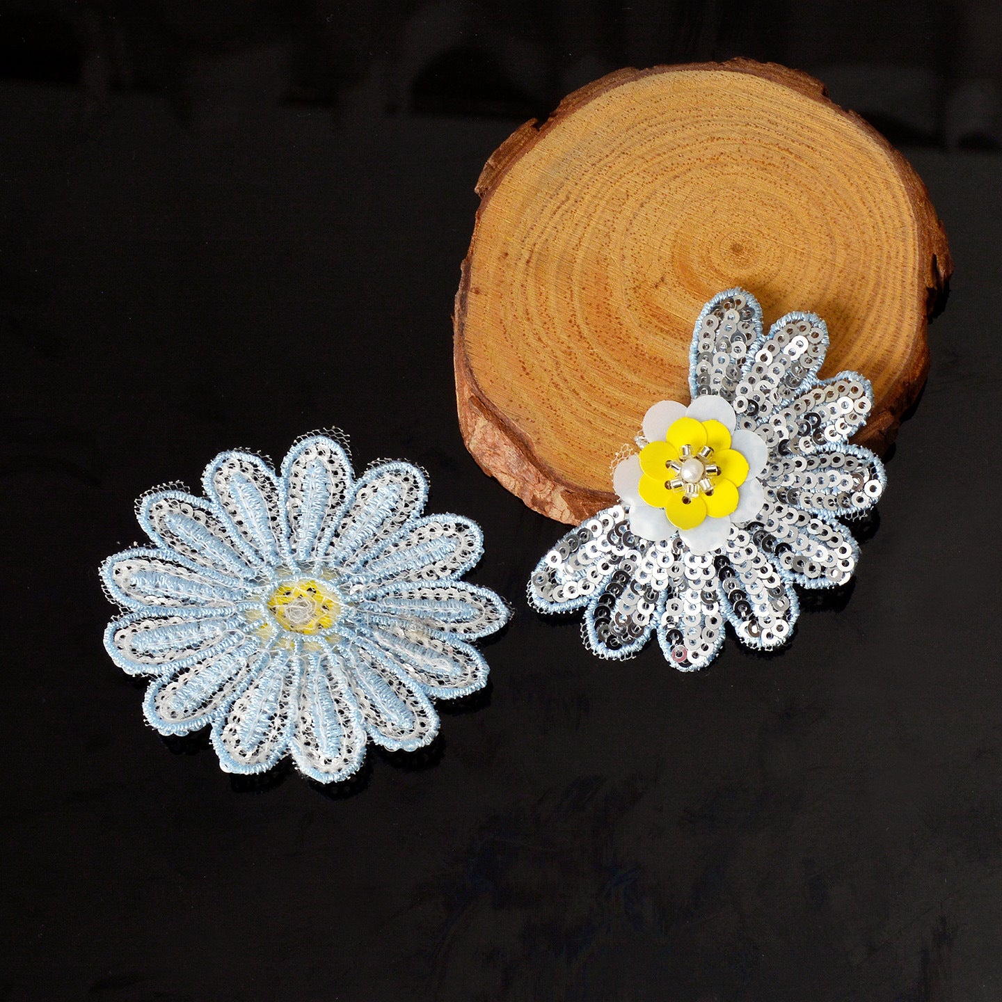 Wholesale Decorative Embroidered Sequin Sunflower Patch For Clothing Suits Shirts Towels DIY Gift Resale
