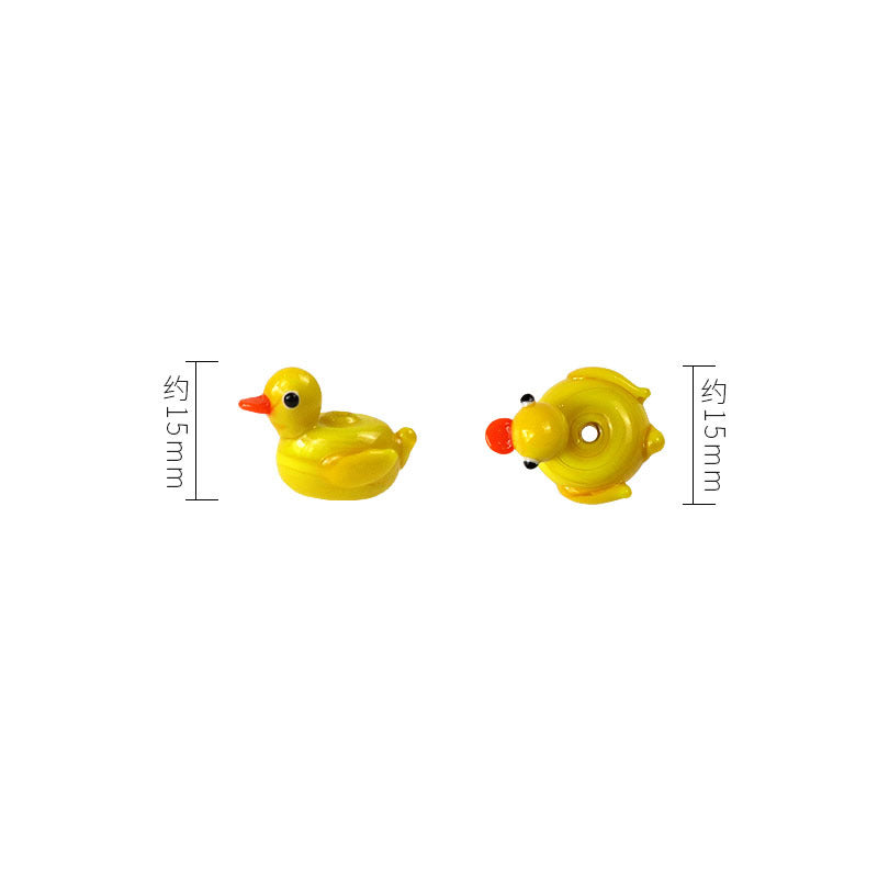 Wholesale 20PCS Little Yellow Duck Glass Beads