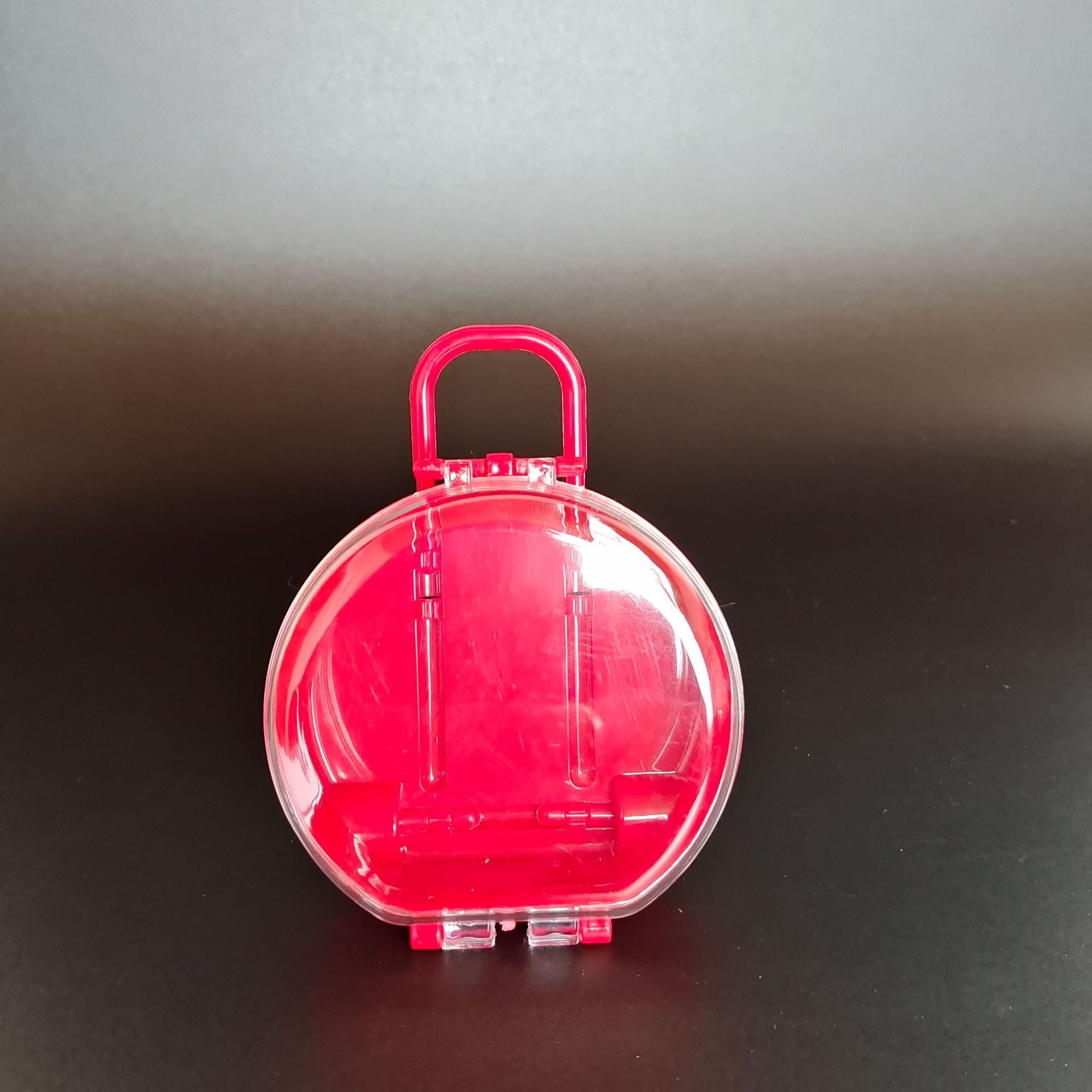 Wholesale 12pcs Christmas Candy Storage Mini Cute Round Trolley Case Plastic Packaging Desk Jewelry Box