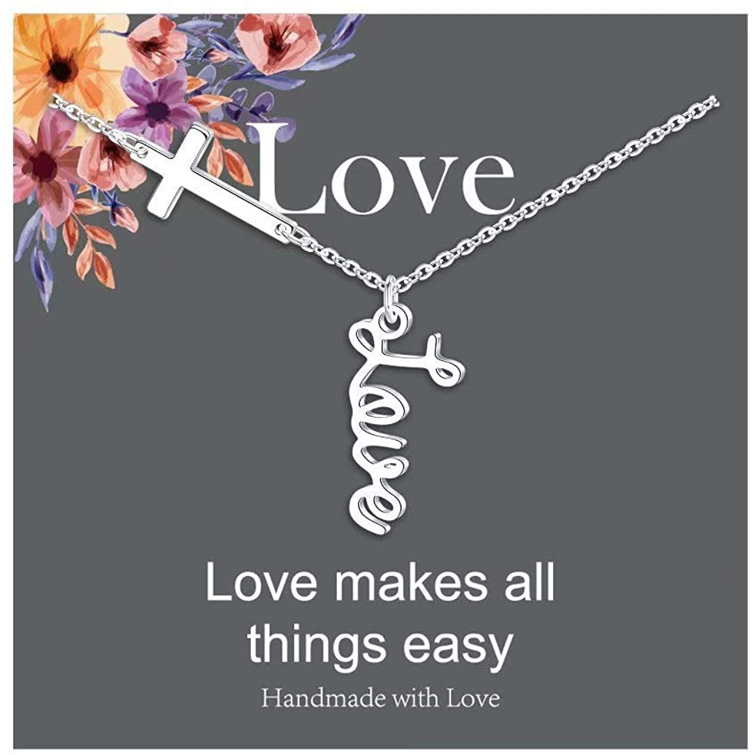 Wholesale Independent Station New Creative Letter LOVE Stainless Steel Necklace