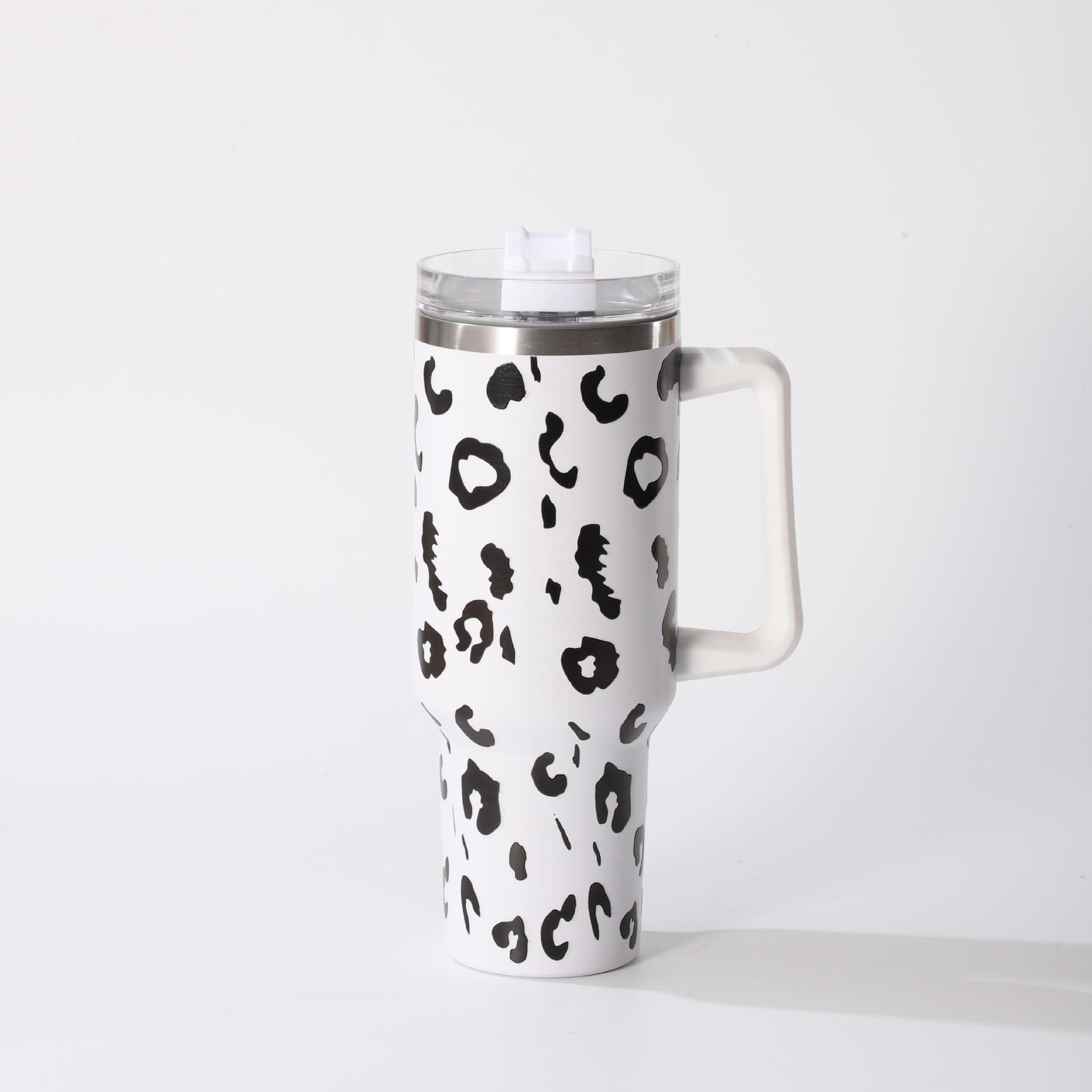 Wholesale 40oz Car Leopard Cow Ice Bomber Cup with Straw