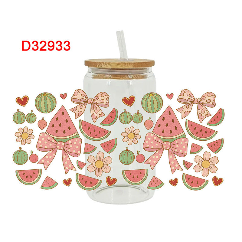 Wholesale Colorful Fruits 16oz Cup UV DTF Wrap