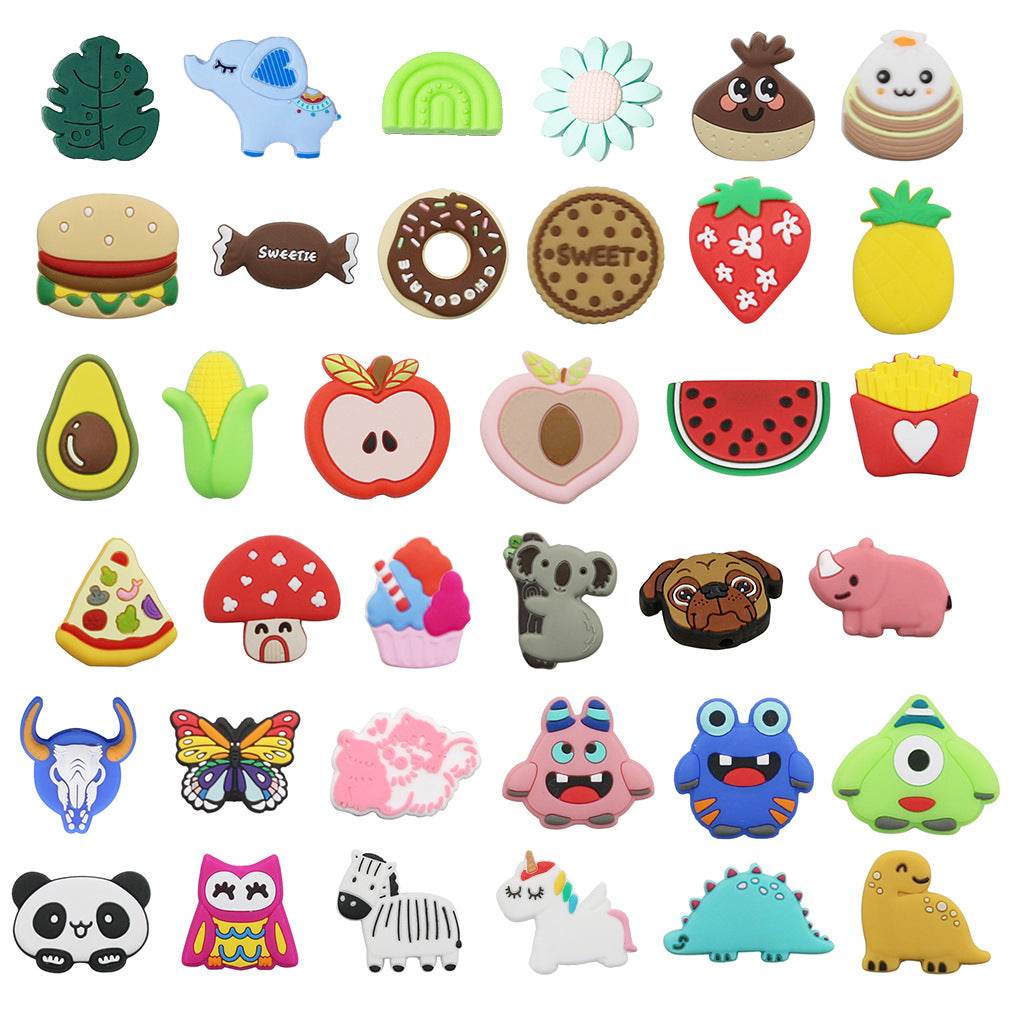 Wholesale 20pcs/pack  DIY Hamburger Silicone Beads Food Grade Beads