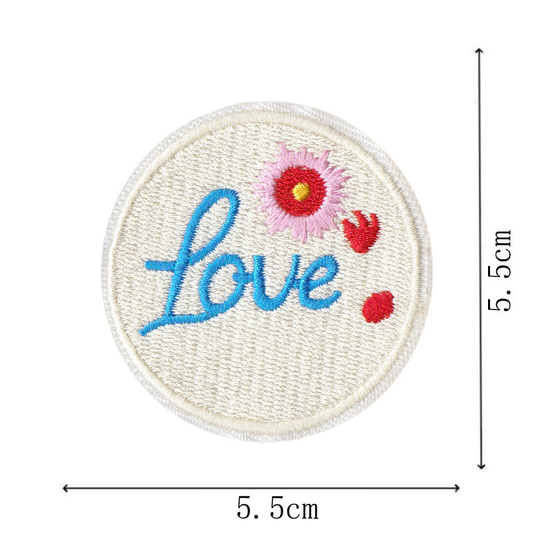 Wholesale The letters LOVE and the shape of a heart Embroidery DIY Patches