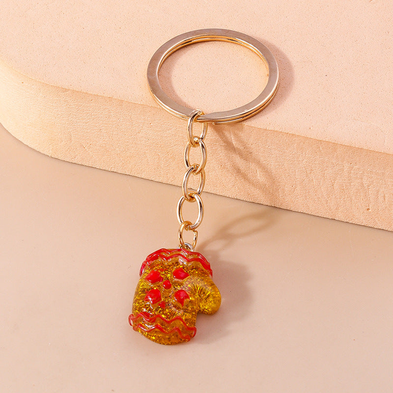 Wholesale Christmas Series Christmas Stockings Elk Snowman Gloves Resin Keychain