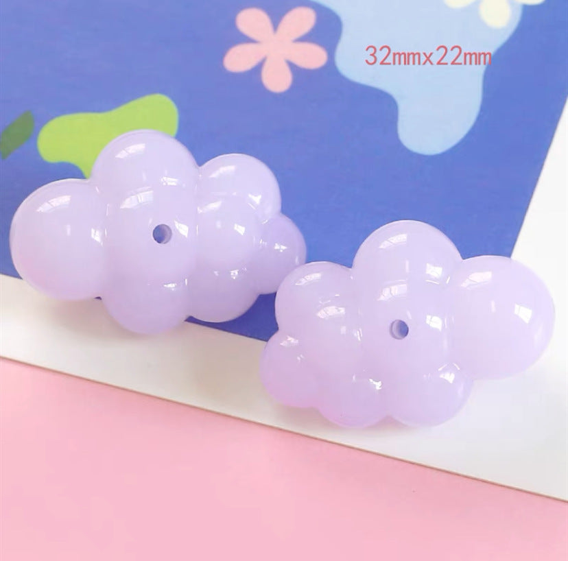 Wholesale Acrylic Colorful Cute Cloud Beads