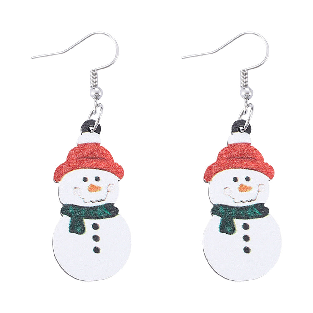 Wholesale Cute Christmas hat,  f,  snowman pendant earrings