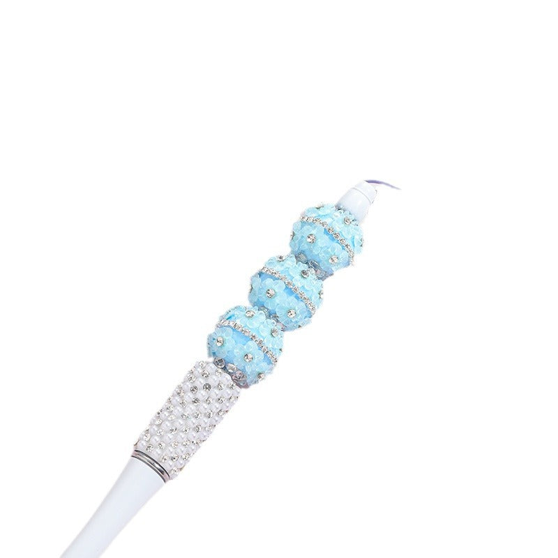 Wholesale 10pcs Heavy Industry Transparent Flower Straight Hole Balls