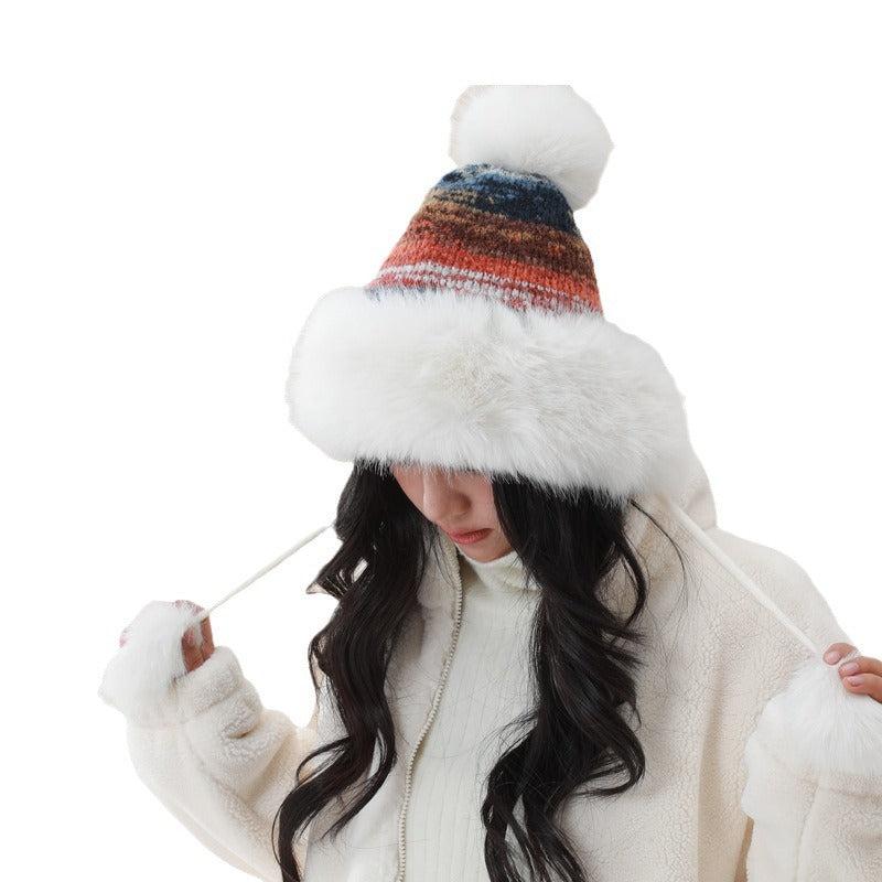 Wholesale Autumn and Winter Ear Protection Plush Warm Knitted Hats