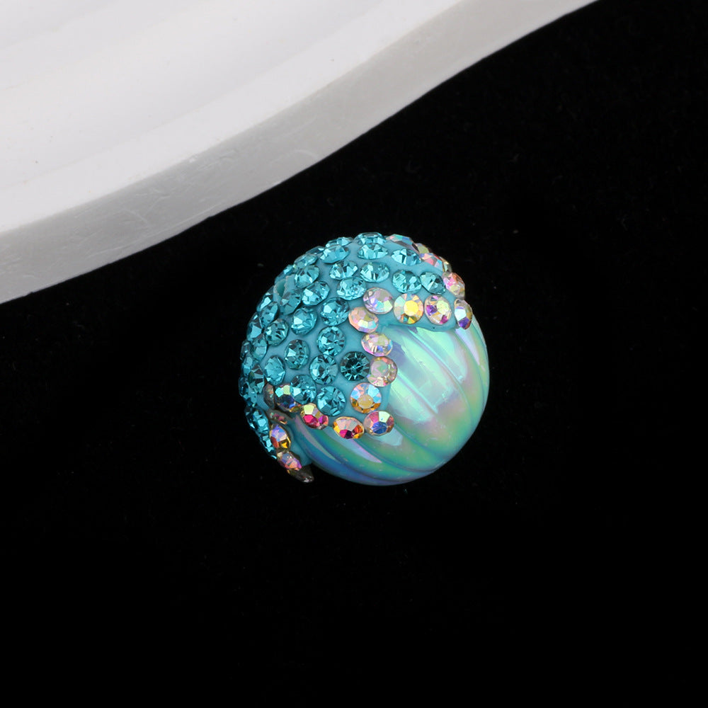 Wholesale 6pcs Acrylic Pine Cone Balls with Pen Soft Clay Straight Hole Beads DIY Accessories