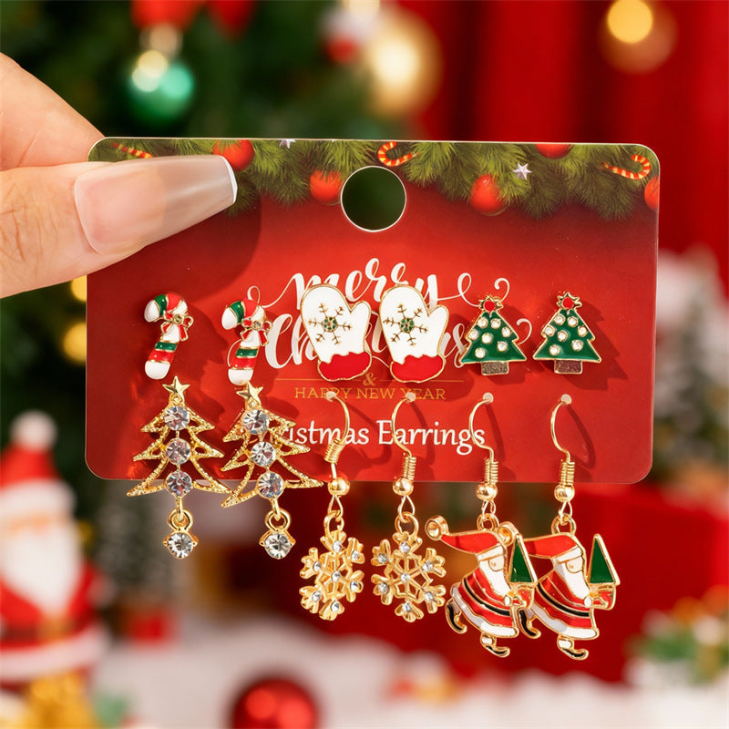 Wholesale Christmas earrings with colorful light bulbs and bells  Earrings Set