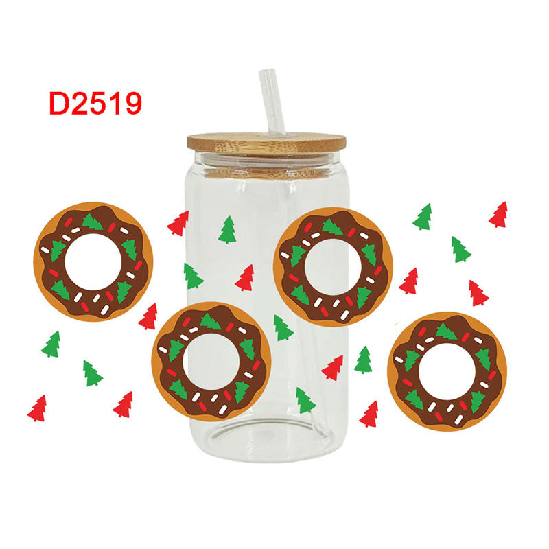 Wholesale UV Transfer Paste Glass 16oz Cup UV DTF Wraps  23cmX11cm