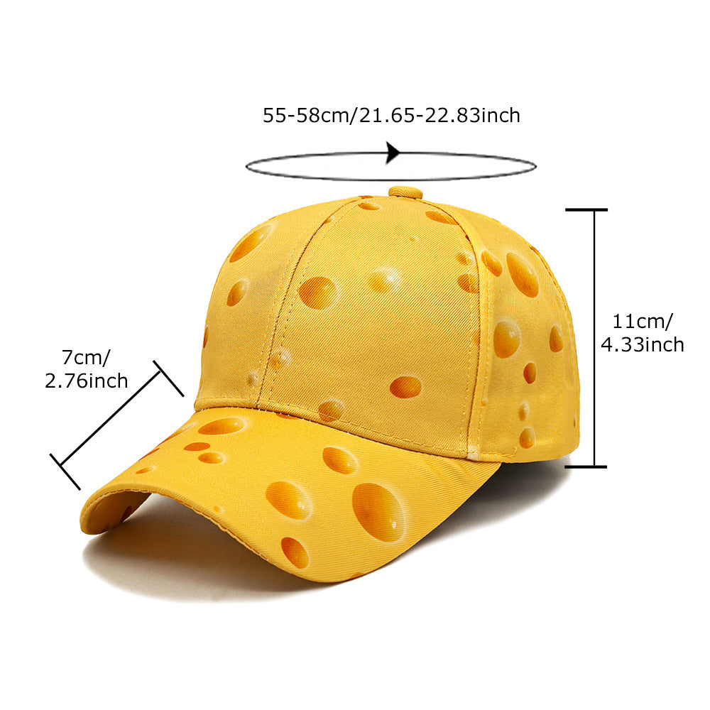Wholesale Cheese print baseball cap visor