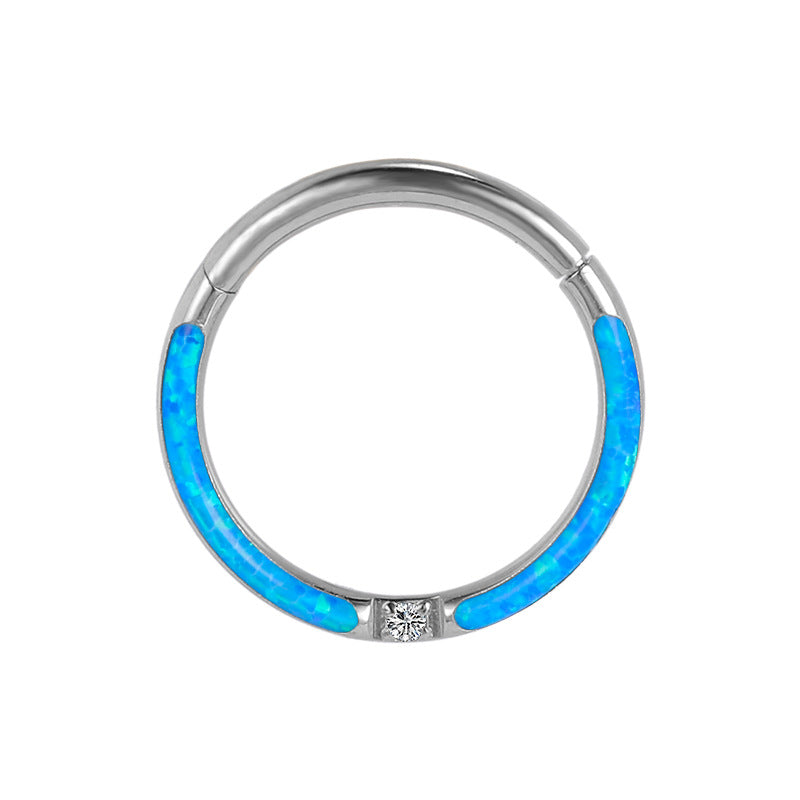 Wholesale Titanium Steel Opal Piercing Earrings