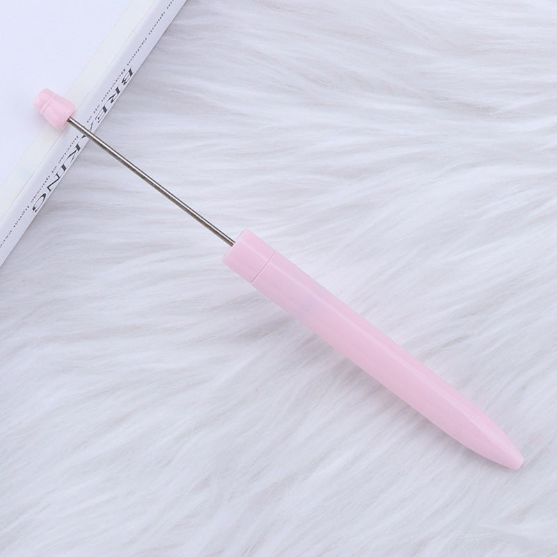 Wholesale New DIY Beaded Pen Macaron Color Long Large Capacity Refill Ballpoint Pen Printable for Wrap