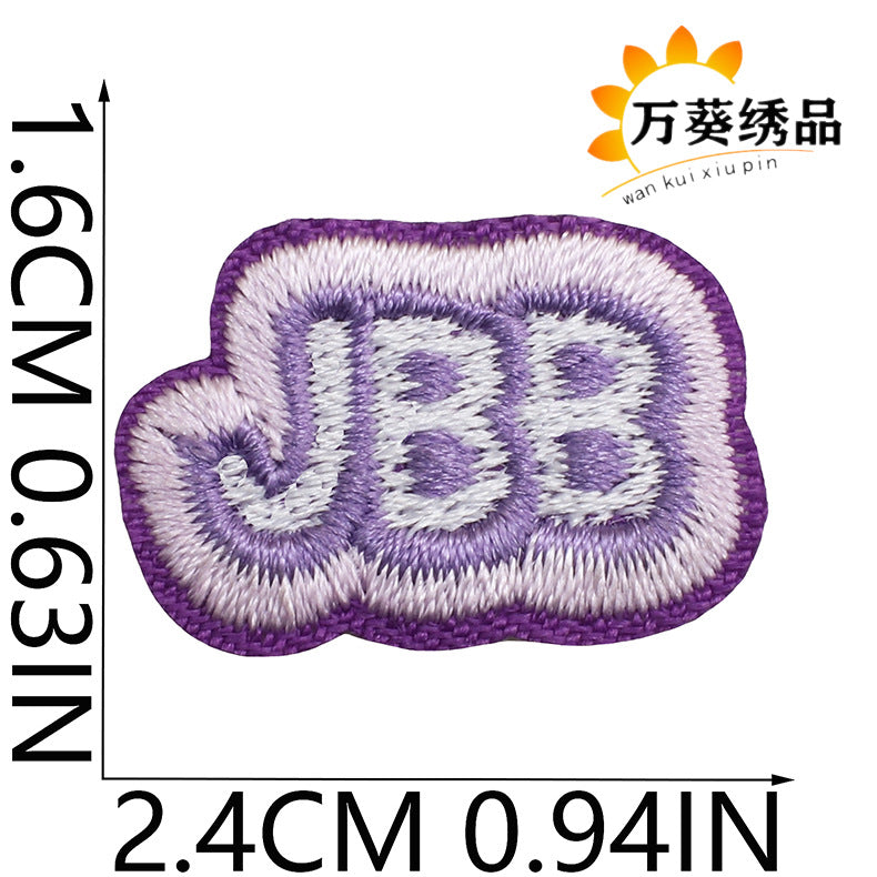 Wholesale Cute Heart Fruit Embroidered Patches Small Polyester Thread Sew On Clothing Appliques DIY Bag Charm Gift Accessory