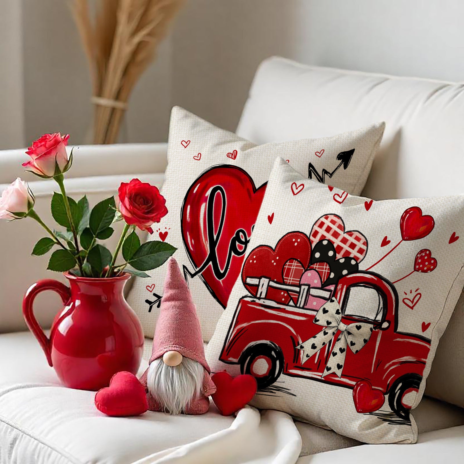 Wholesale 2pcs Love Letter Printed Pillow Case Valentine' s Day