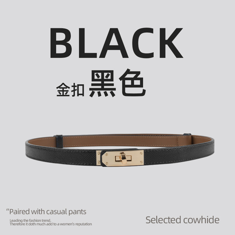 Wholesale Fine Genuine Leather Fashion Girdle Leather Belt with Dress Versatile Decoration