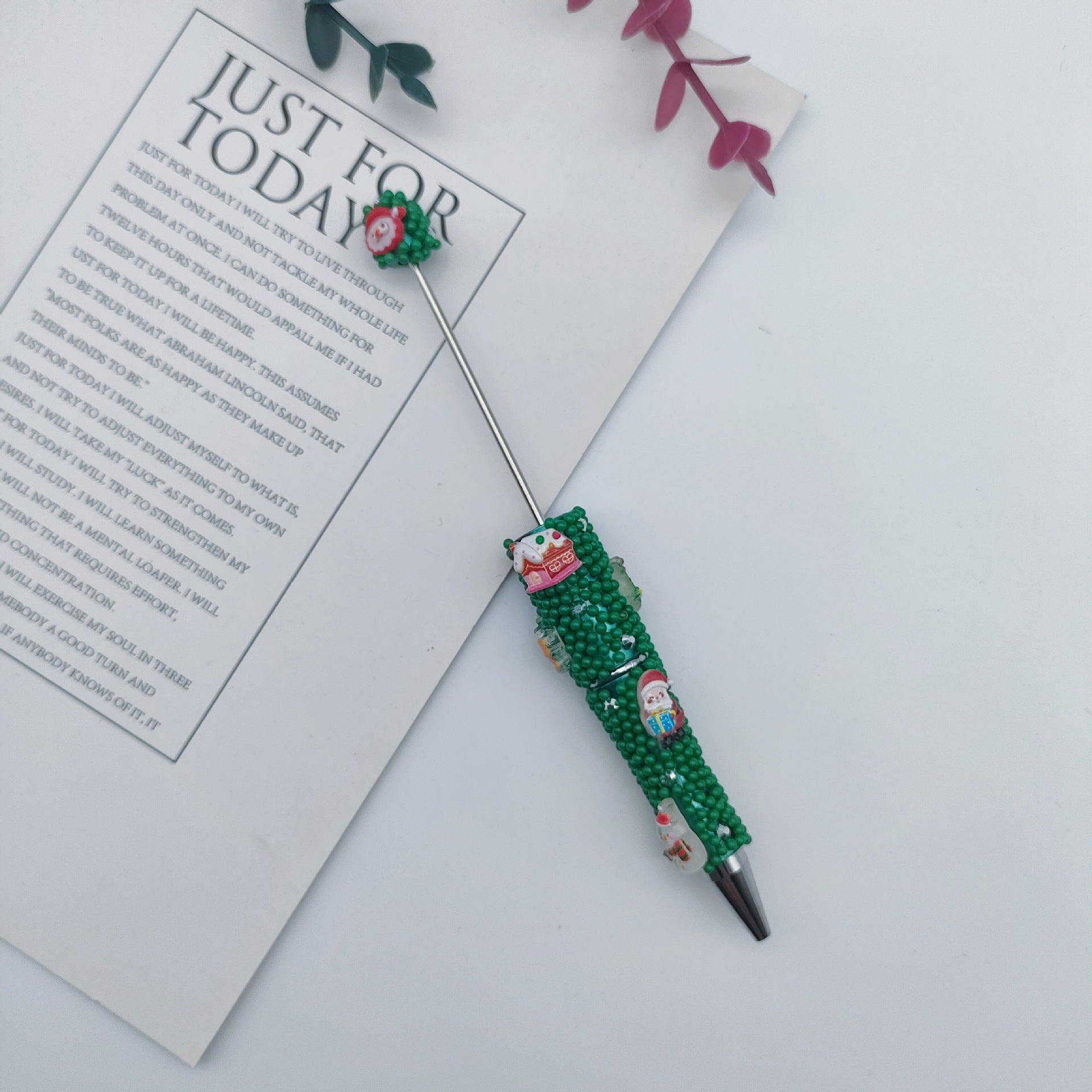 Wholesale Christmas millet beadable pens