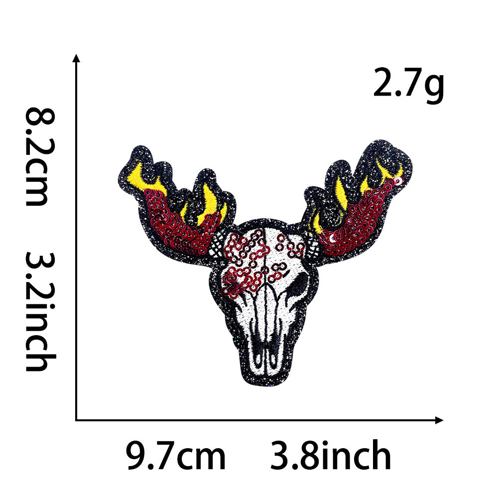 Wholesale Las Vegas Casino Dice Poker Sequined Embroidered Patch Set Iron On For et Fashion Gift