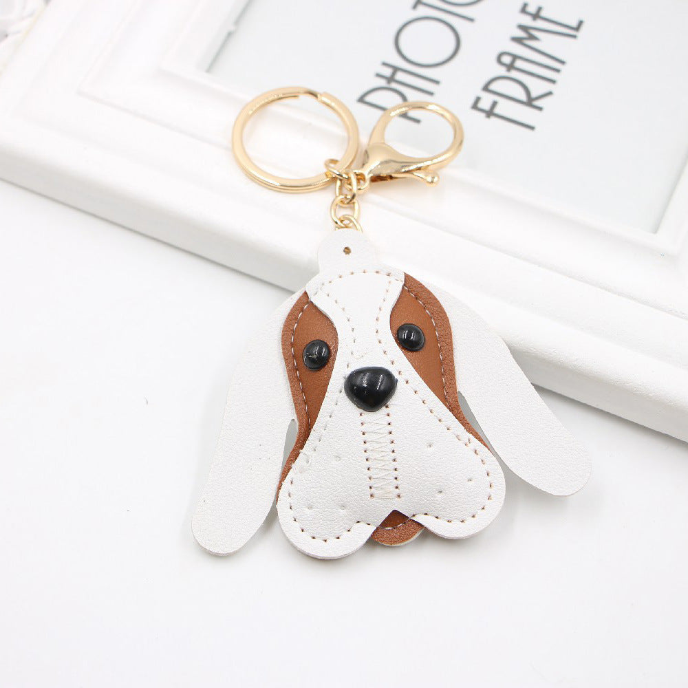 Wholesale of British Beagle Animal Leather Keychains