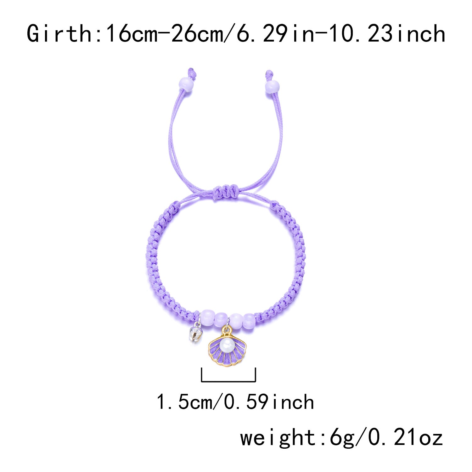 Wholesale Oil-Dripping Starfish Ceramic Bead Bell Braided Bracelet