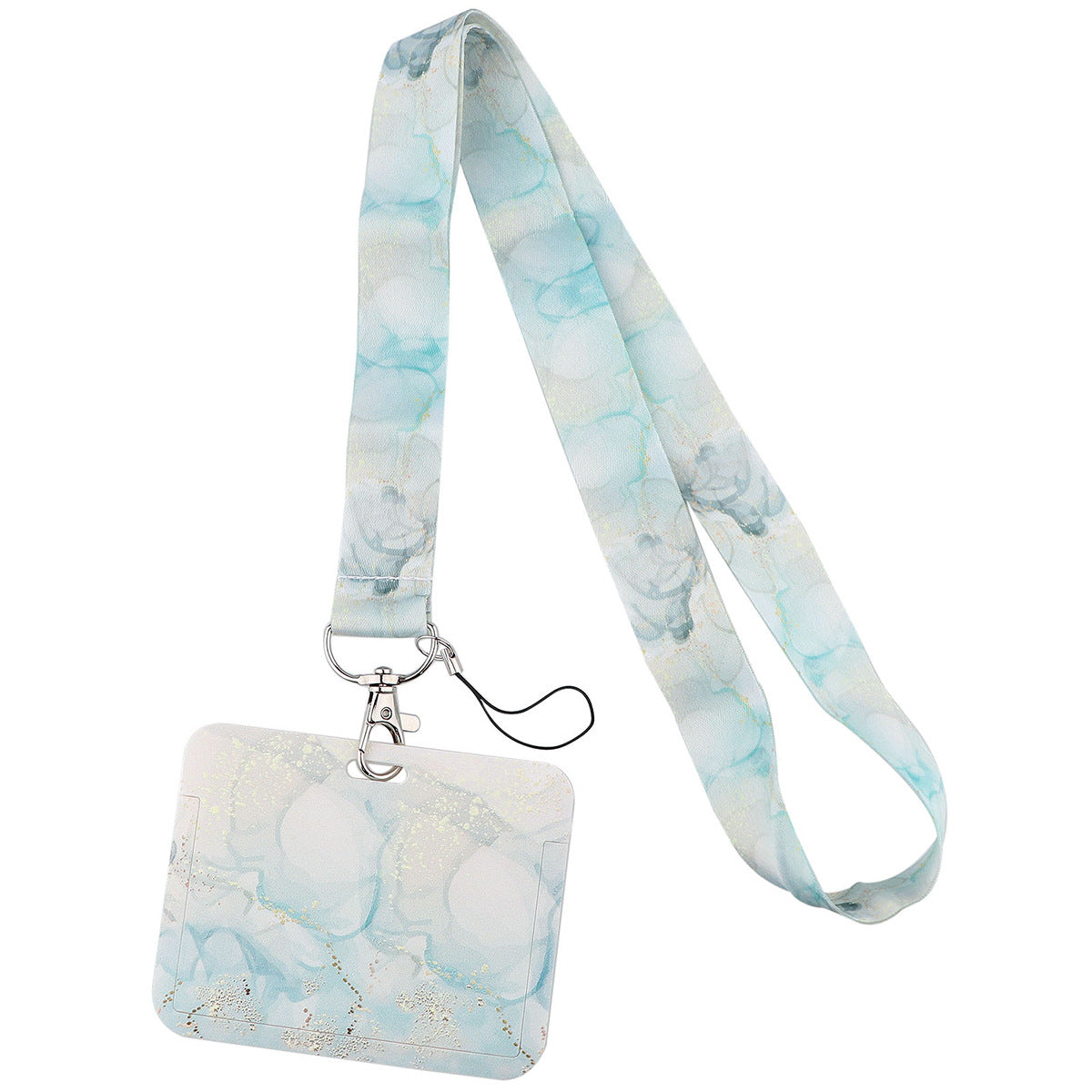 Wholesale Marble Texture Card Holder Lanyard Keychain