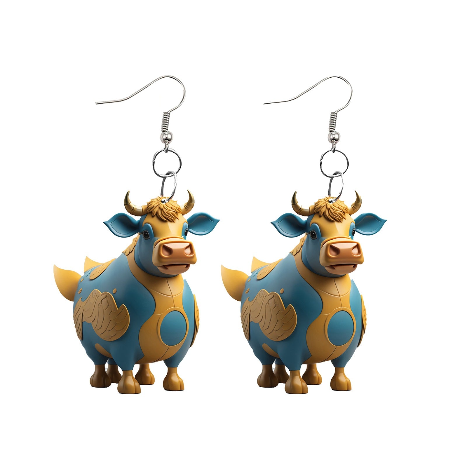 Wholesale Cartoon Cute Farm Yak Creative Acrylic Earrings
