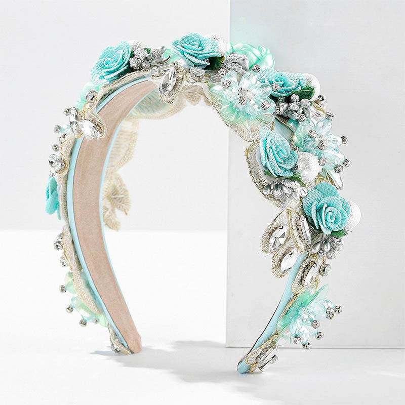 Wholesale Baroque Rhinestones Polyester Headband