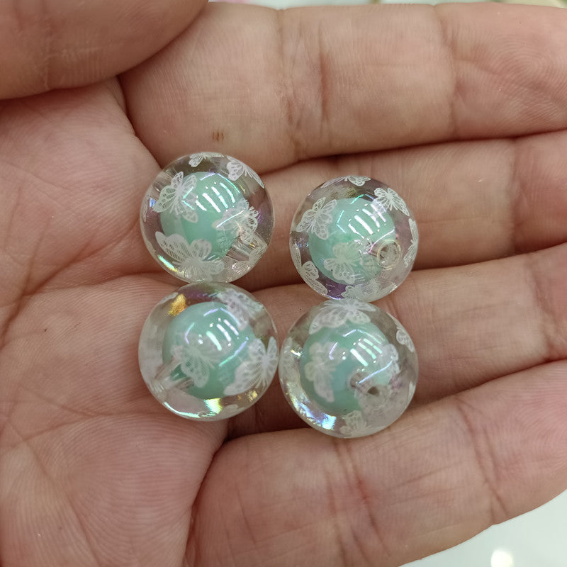 Wholesale 200pcs 16mm Personalized UV Plated White Butterfly Jewelry Accessories Beads