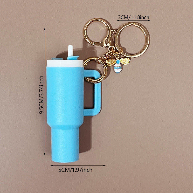 Wholesale Ice Cup Mini Tumbler Cup Keychains with Key Chain Pendant Can Put Lipstick Backpack Small Pendant Can Wrap