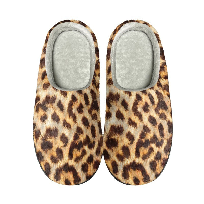 Wholesale Leopard Print Cow Zebra Pattern Cotton Slippers