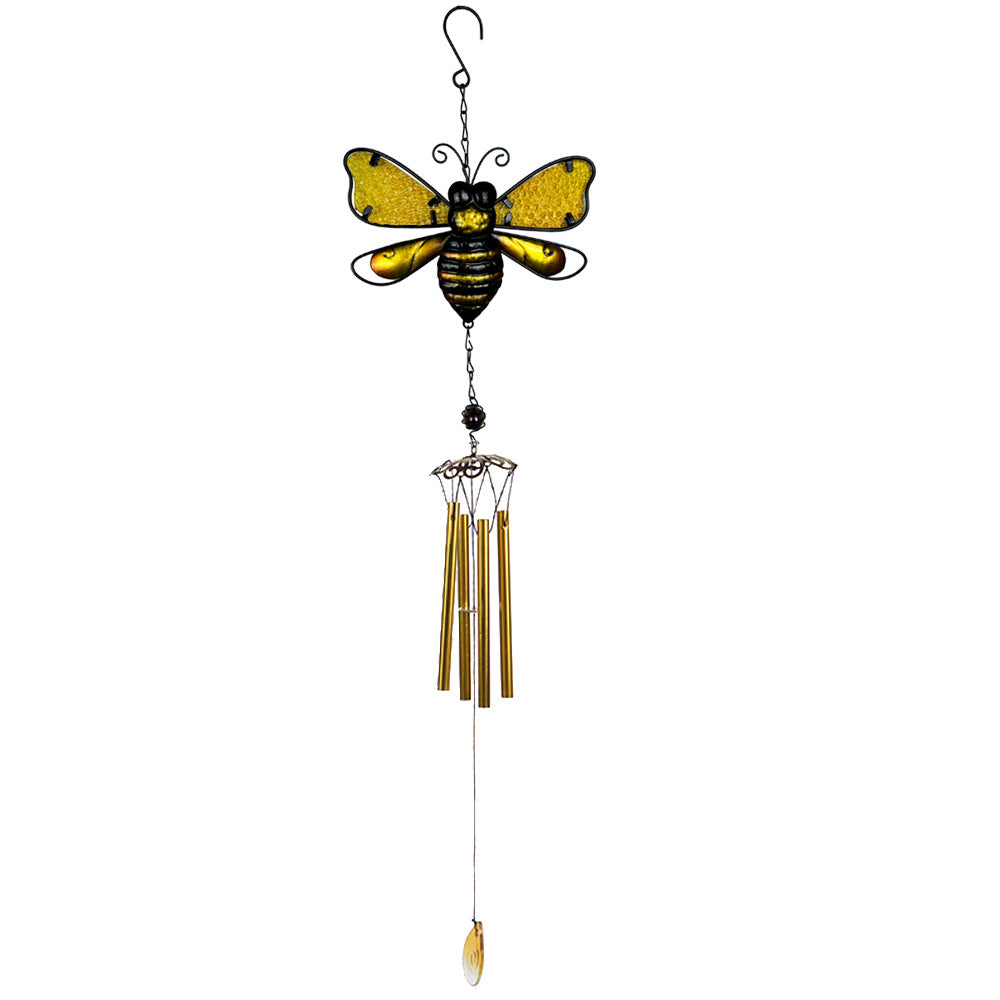 Wholesale Metal Wind Chime Bee Beetle Glass Painted Crafts