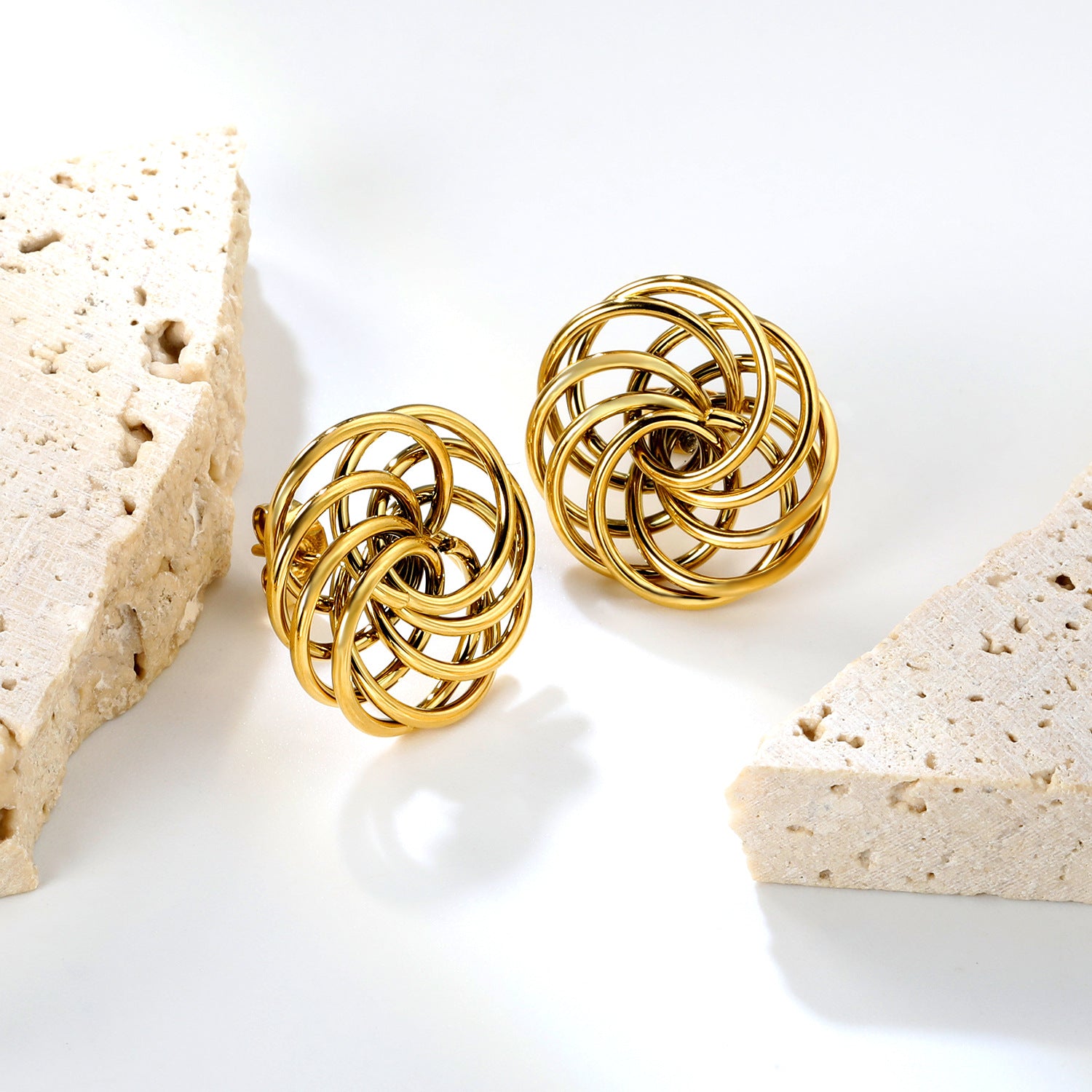 Wholesale Vintage shaped stainless steel wrapped earrings
