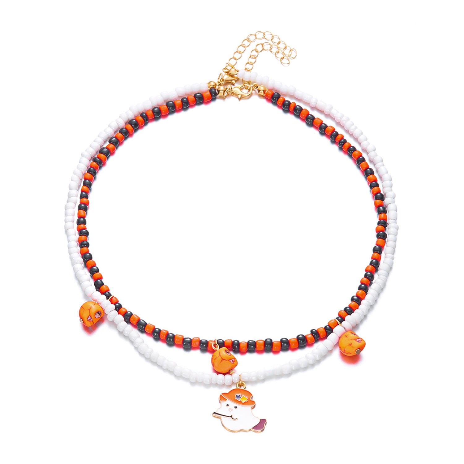 Wholesale  Stacking Necklace Evil Style Ghost Skull Pendant Necklace