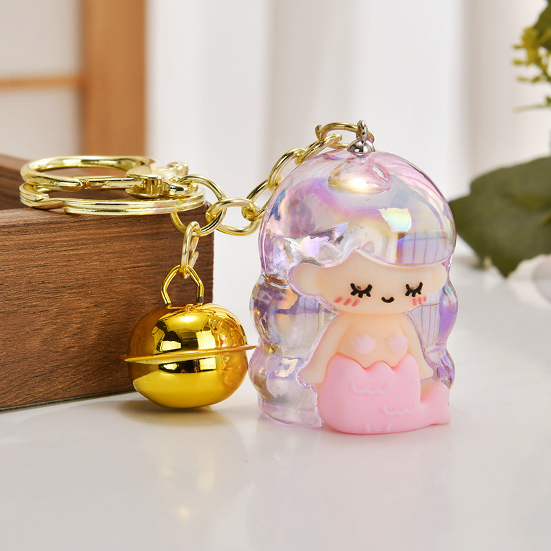 Wholesale Acrylic mermaid claw machine car keychain