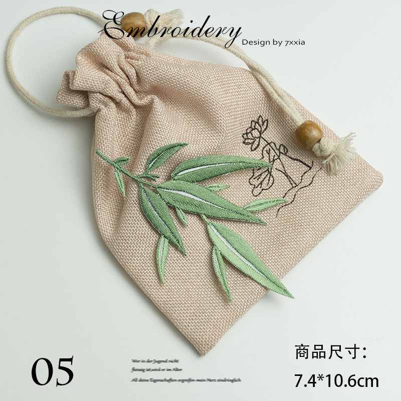 Wholesale 10pcs Bamboo embroidery patch