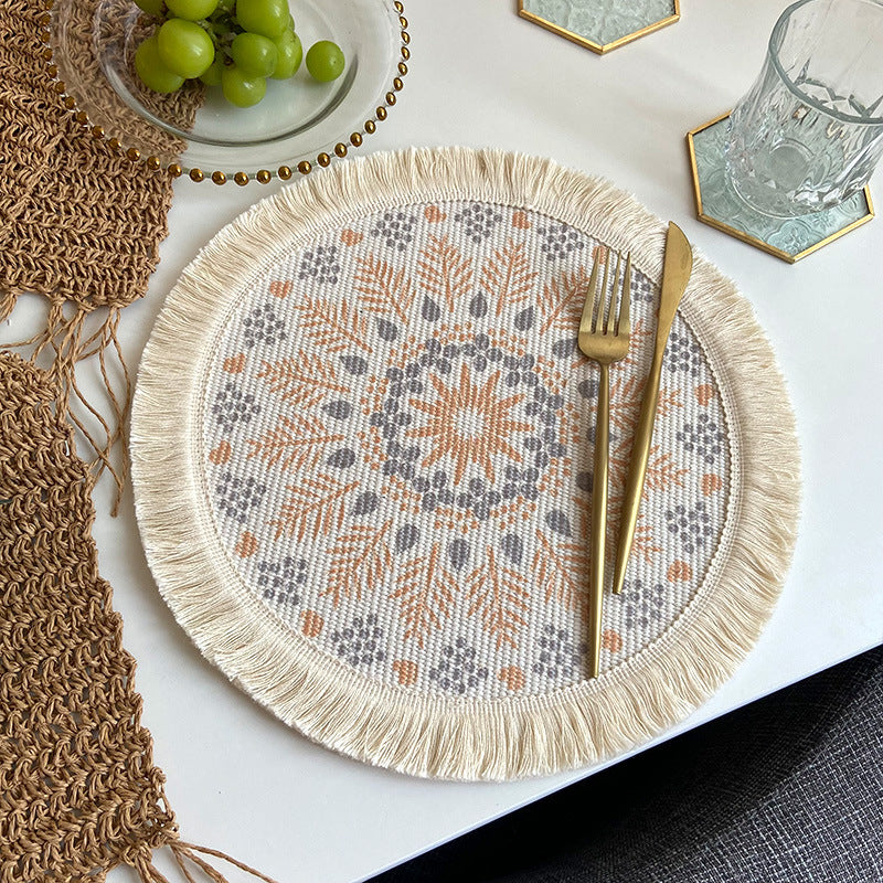 Wholesale Boho Woven Cotton Anti-scalding Placemats