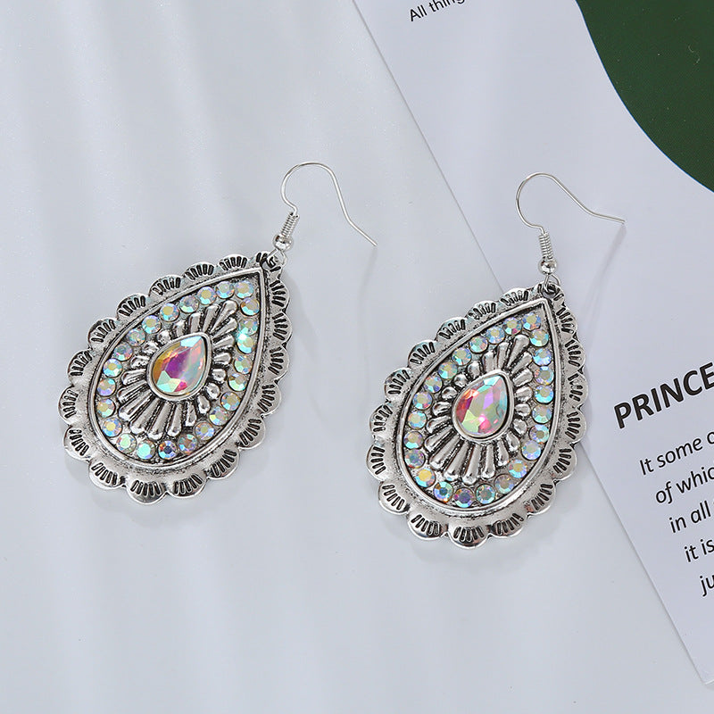 Wholesale Vintage Alloy Diamond Earrings