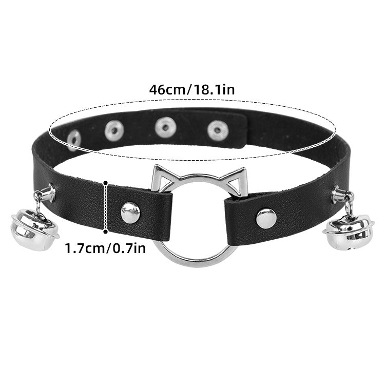 Wholesale Personalized cat head leather collar