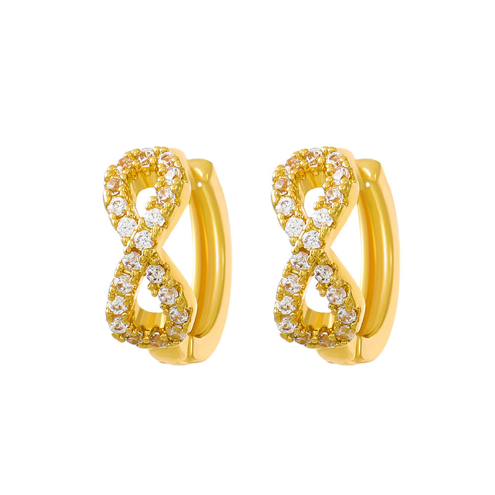Wholesale Alphanumeric Earrings 8-shaped Earrings