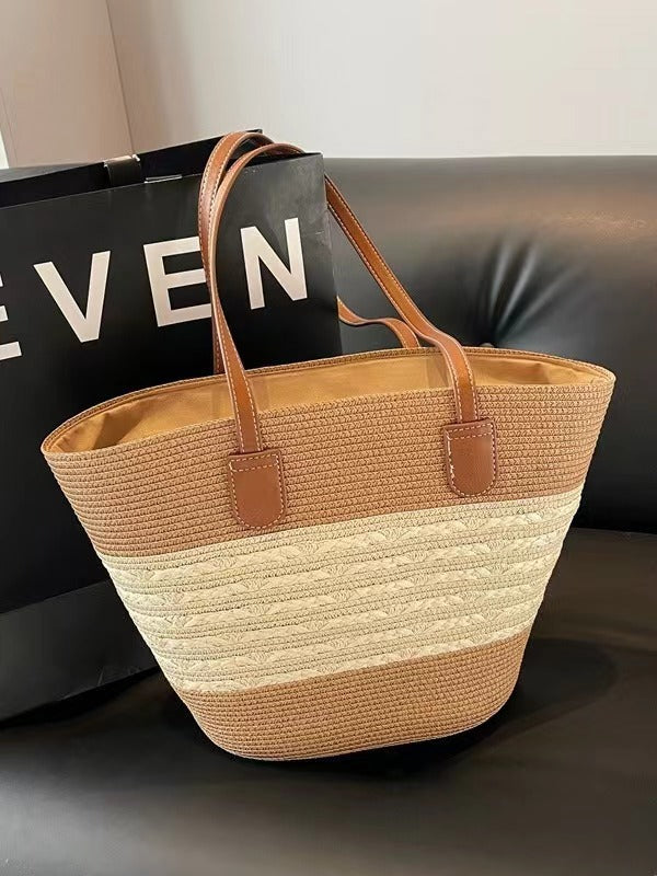 Wholesale Large Capacity Woven Shoulder Bag Rattan Straw Bag Tote Bag