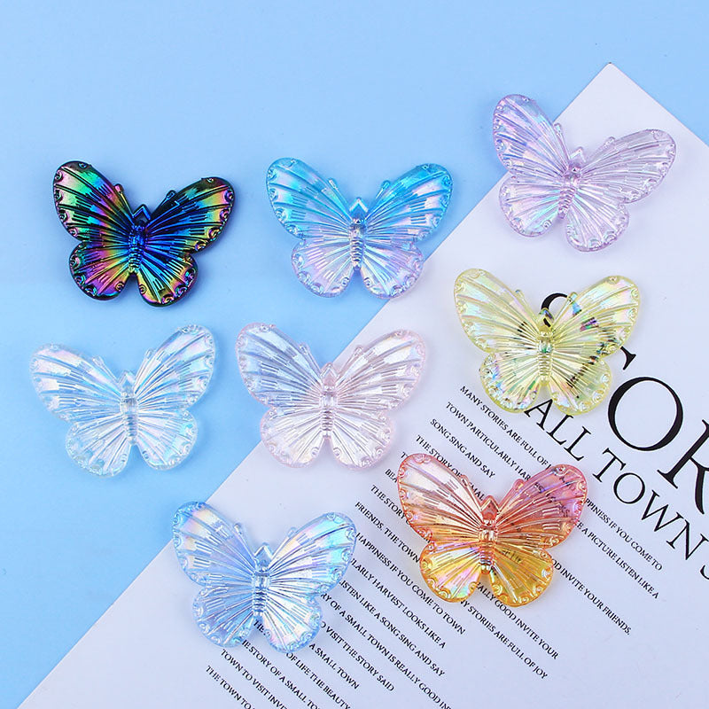 Wholesale Laser Butterfly Resin Cream Glue Phone Case