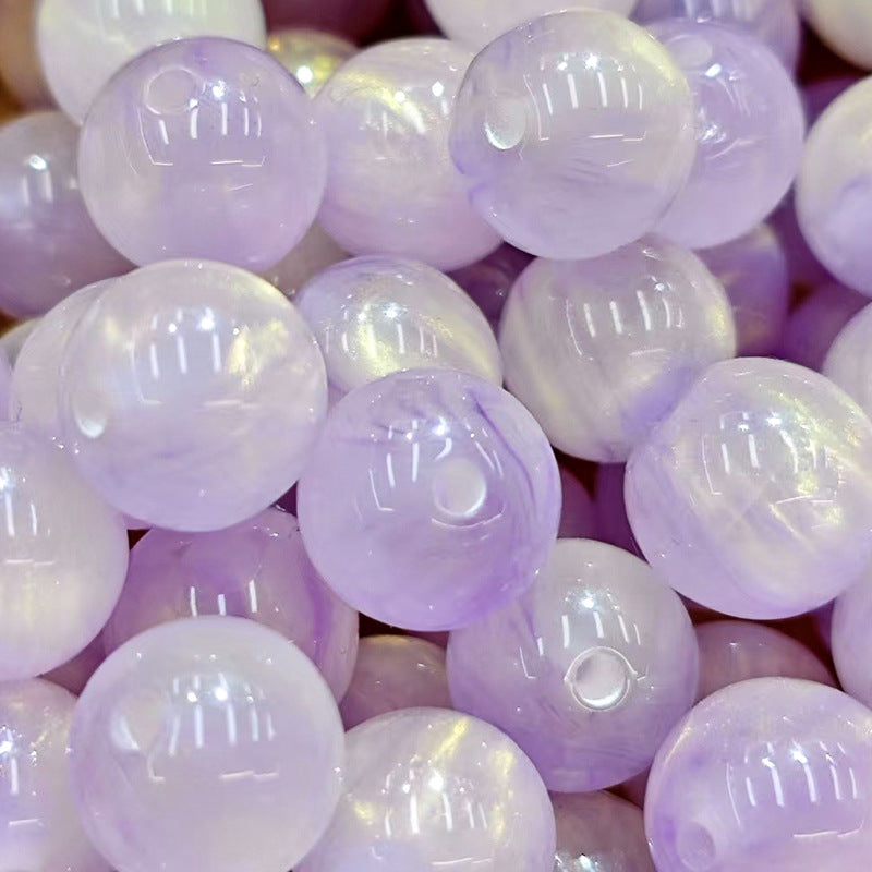 Wholesale 10pcs/pack Gilded cloud high-end halo round beads Acrylic Beads