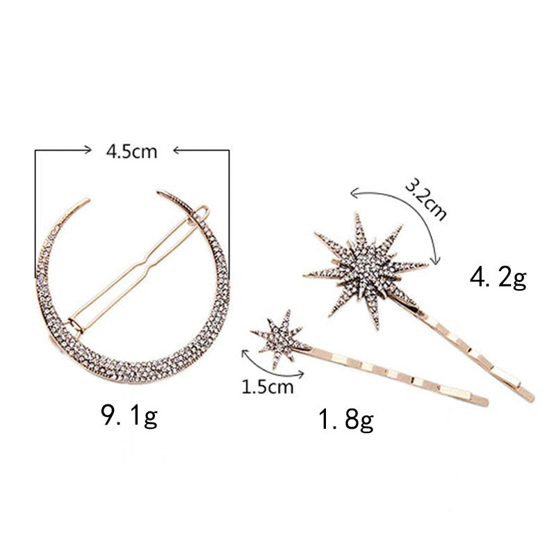 Wholesale Rhinestone Vintage Snowflake Star Hair Clip