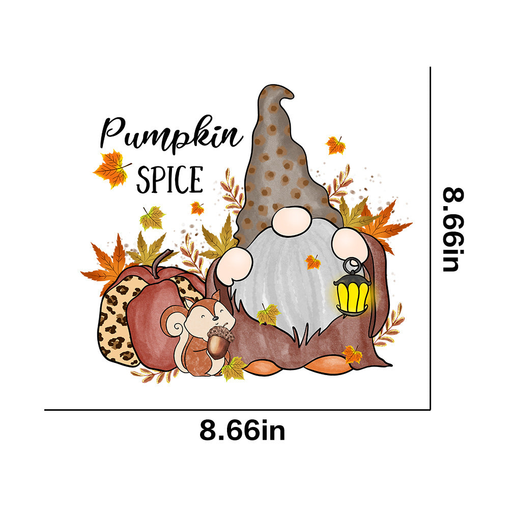 Wholesale 10pcs/pack Golden Autumn Pumpkin T-shirt Thermal Transfer Hot Stamping