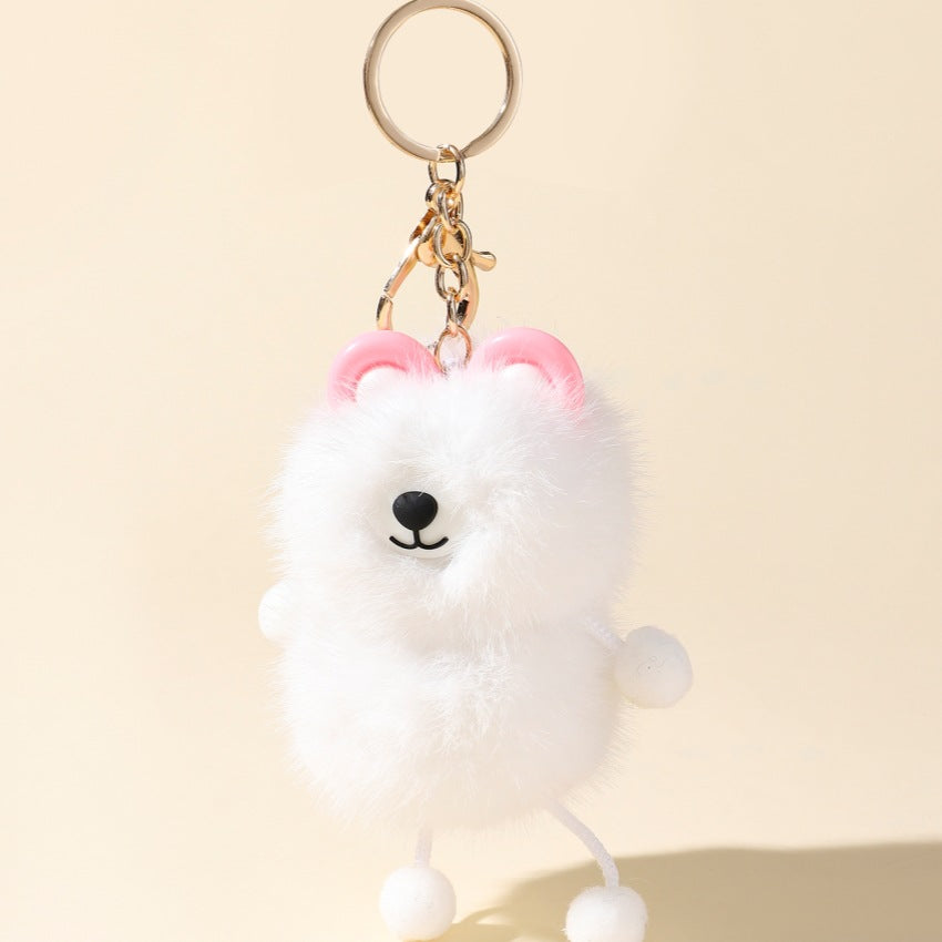 Wholesale Cute Fur Ball Raccoon Keychain