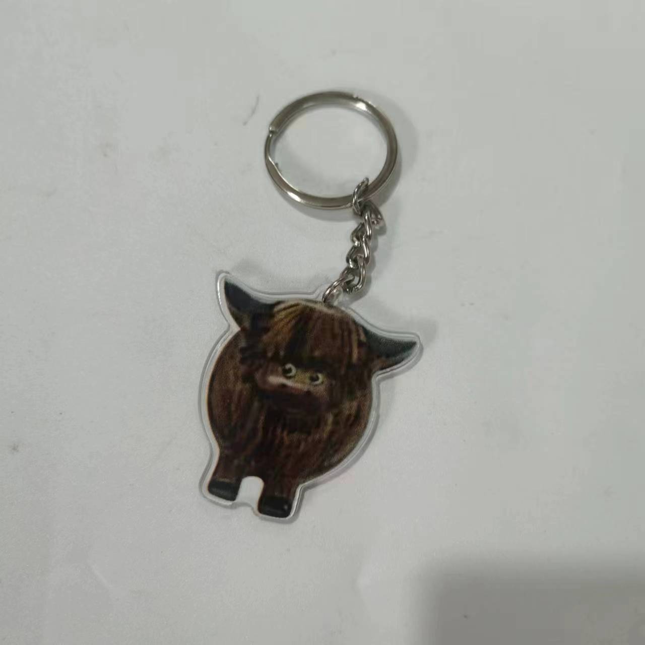 Wholesale Wooden Highland Cattle Keychain