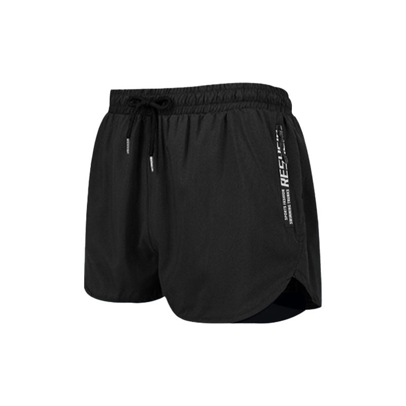 Wholesale Double Layer Anti Embarrassment Loose Quick Dry Boxer Polyester Swimwear Shorts